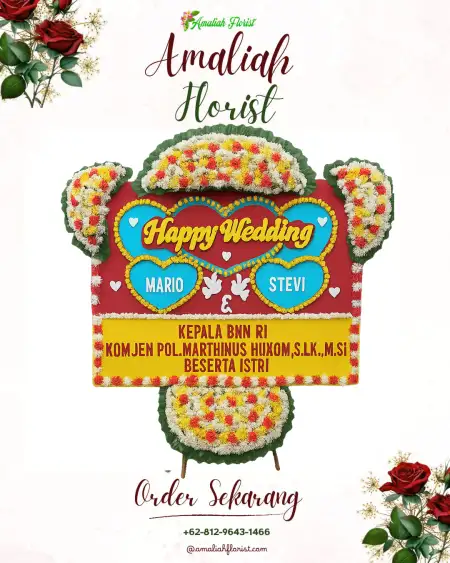 Papan Bunga Pernikahan Kedaton Peninjauan Raya